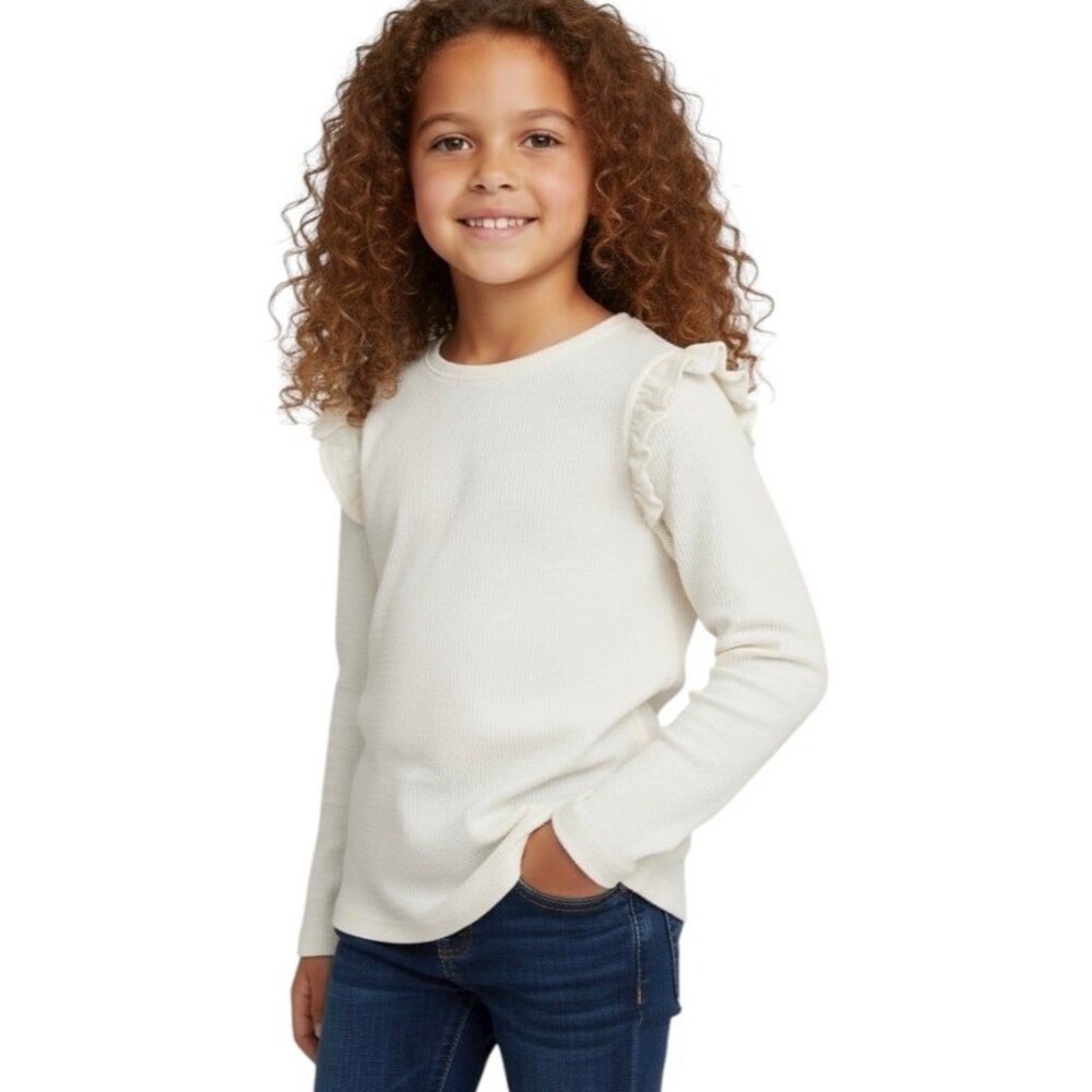 Girls Long Sleeve Textured Shirt ~ Size:L (10-12) ~ NWT
